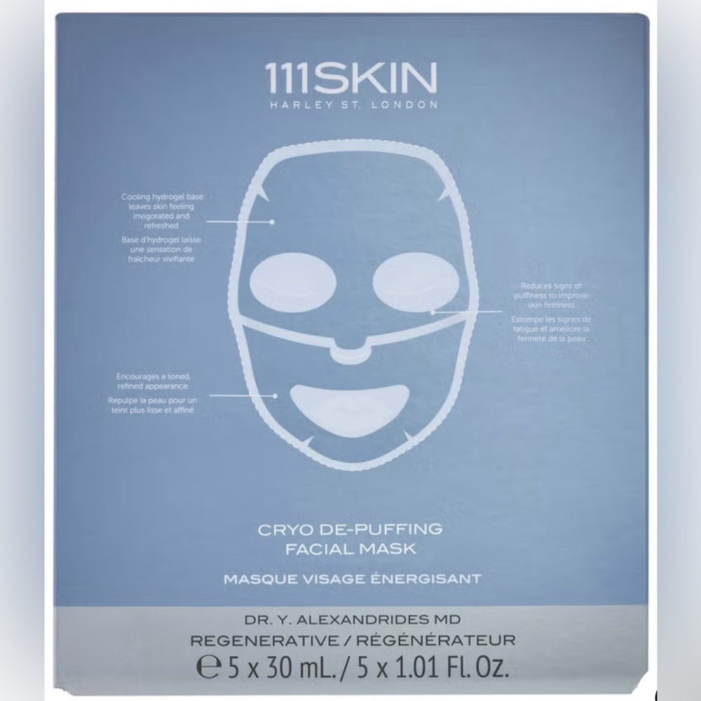 111SKIN Cryo De-Puffing Energy Mask Box (Pack of 5)